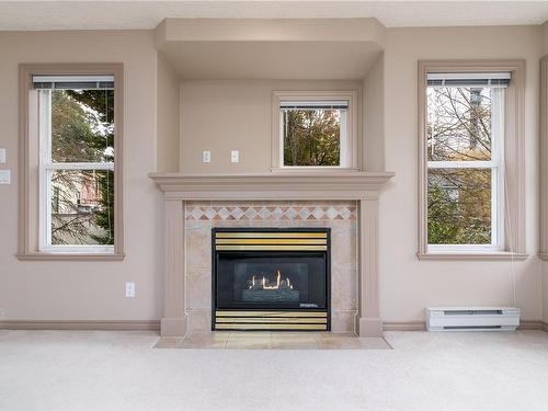 306-320 Menzies St, Victoria, BC - Indoor Photo Showing Living Room With Fireplace