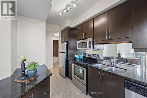 1901 - 60 Absolute Avenue, Mississauga, ON - Indoor Photo Showing Kitchen With Stainless Steel Kitchen With Double Sink