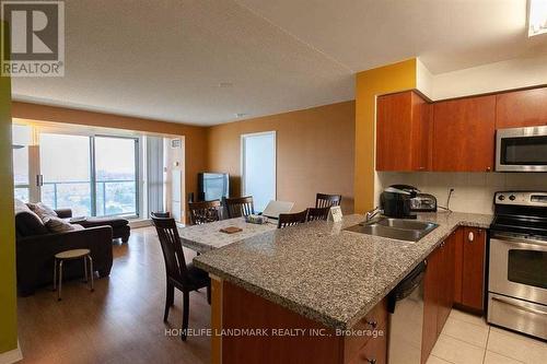 1607 - 4850 Glen Erin Drive, Mississauga, ON - Indoor Photo Showing Kitchen With Double Sink