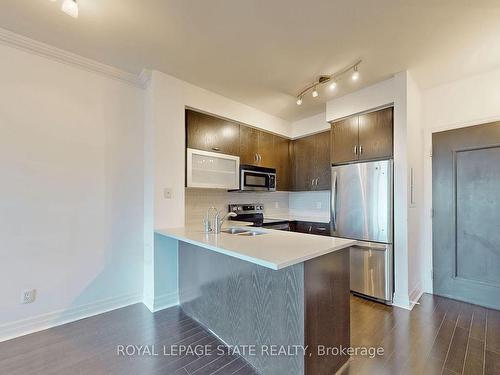 702-20 Gothic Avenue, Toronto, ON - Indoor Photo Showing Kitchen With Stainless Steel Kitchen With Double Sink