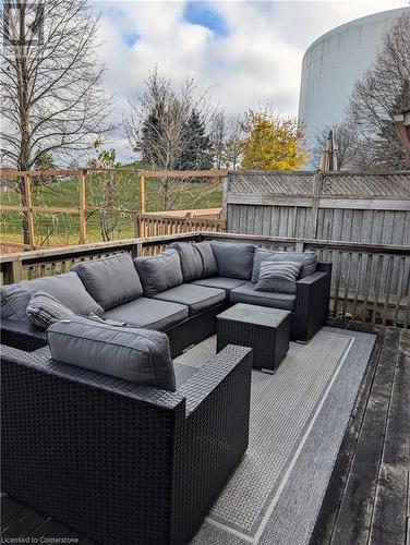 Wooden terrace with outdoor lounge area - 642 Inglis Falls Place, Waterloo, ON - Outdoor With Deck Patio Veranda