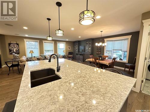 744 Washington Drive, Weyburn, SK - Indoor Photo Showing Kitchen With Double Sink