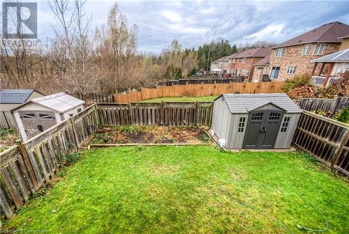 View of yard featuring a storage unit - 66 Abbott Crescent, Cambridge, ON - Outdoor