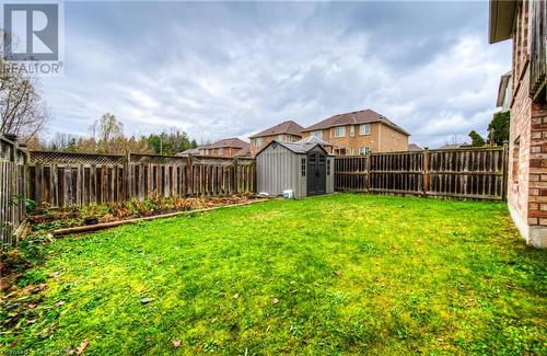 View of yard featuring a storage shed - 66 Abbott Crescent, Cambridge, ON - Outdoor