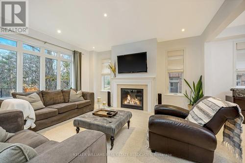 298 Eaton Street, Halton Hills, ON - Indoor Photo Showing Living Room With Fireplace