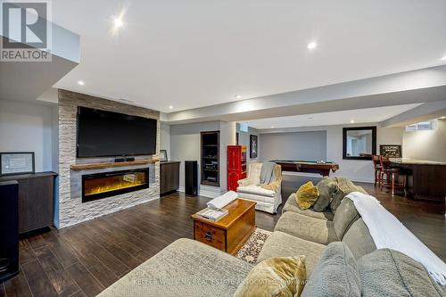 298 Eaton Street, Halton Hills, ON - Indoor Photo Showing Living Room With Fireplace