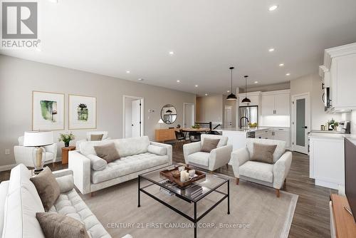 Virtually Staged - 481 Kip Lane, Plympton-Wyoming (Plympton Wyoming), ON - Indoor Photo Showing Living Room