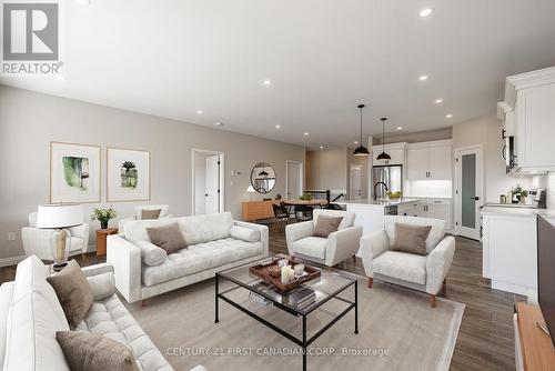 Virtually Staged - 484 Kip Lane, Plympton-Wyoming (Plympton Wyoming), ON - Indoor Photo Showing Living Room