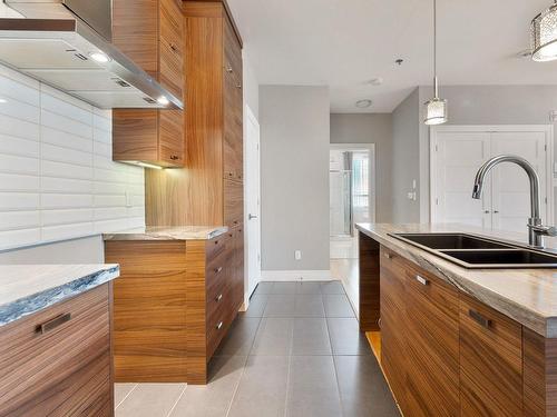 Kitchen - 308-750 Rue Du Docteur-Chevrier, Saint-Lambert, QC - Indoor Photo Showing Kitchen With Double Sink