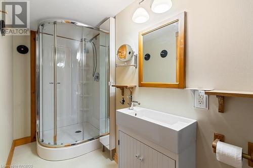 3pc ensuite in 3rd bedroom. - 92 Moore St, Lion'S Head, ON - Indoor Photo Showing Bathroom