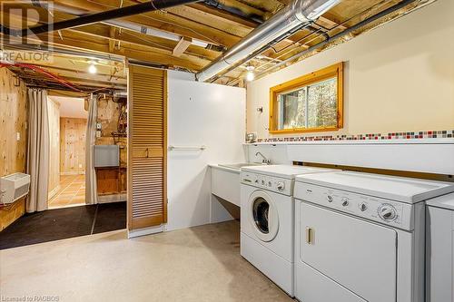 Finished laundry area. - 92 Moore St, Lion'S Head, ON - Indoor Photo Showing Laundry Room