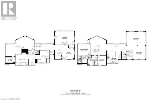 Floor plan for both levels. - 92 Moore St, Lion'S Head, ON - Other