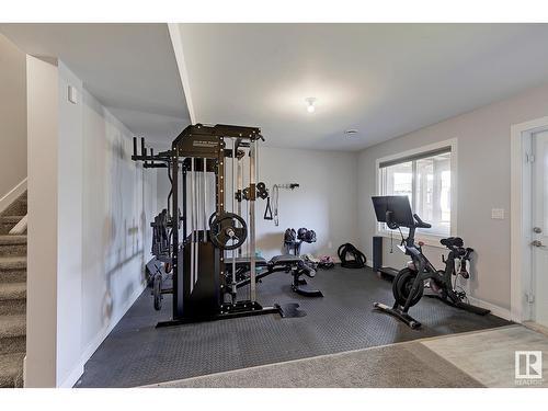 3644 Hummingbird Wy Nw, Edmonton, AB - Indoor Photo Showing Gym Room