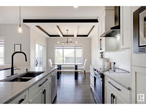 3644 Hummingbird Wy Nw, Edmonton, AB - Indoor Photo Showing Kitchen With Double Sink With Upgraded Kitchen