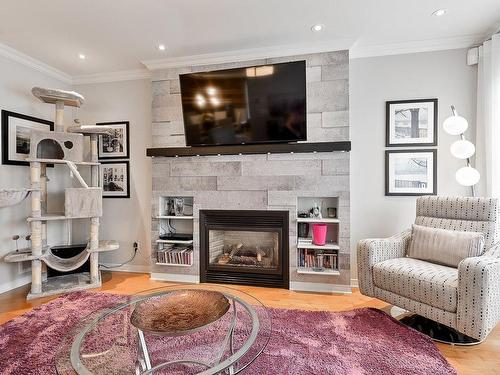 Living room - 712 Boul. N.-P.-Lapierre, Sainte-Julie, QC - Indoor Photo Showing Living Room With Fireplace