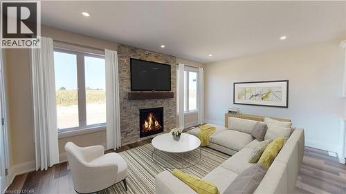 678 Ketter Way, Plympton-Wyoming, ON - Indoor Photo Showing Living Room With Fireplace