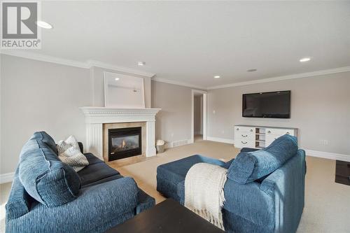 1496 Blackwell Road, Sarnia, ON - Indoor Photo Showing Living Room With Fireplace