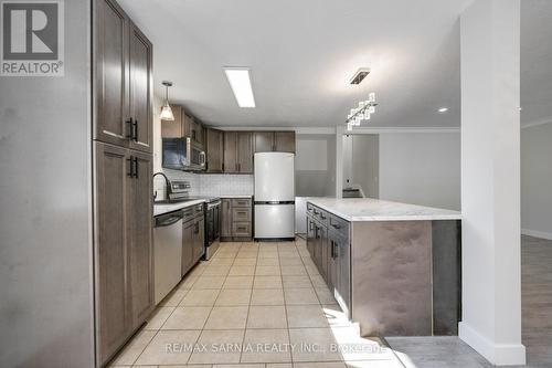 4049 Charlie Street, Petrolia, ON - Indoor Photo Showing Kitchen With Stainless Steel Kitchen