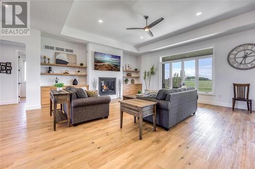 3765 Queen Street, Plympton-Wyoming, ON - Indoor Photo Showing Living Room With Fireplace