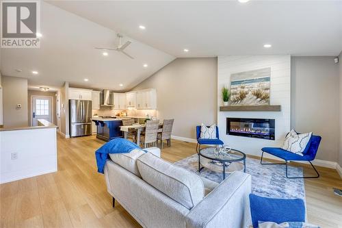 435 Queen Street Unit# 21, St Clair, ON - Indoor Photo Showing Living Room With Fireplace