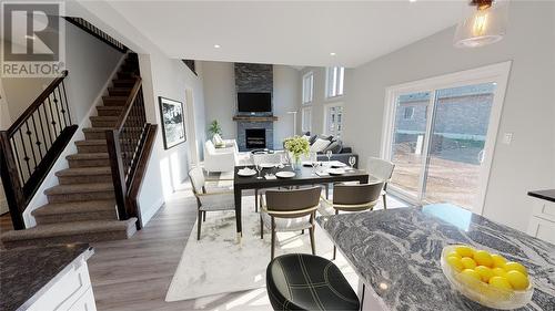 646 Ketter Way, Plympton-Wyoming, ON - Indoor Photo Showing Dining Room With Fireplace