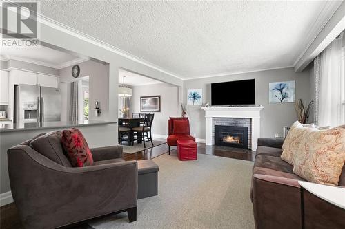 895 Kemsley Drive, Sarnia, ON - Indoor Photo Showing Living Room With Fireplace