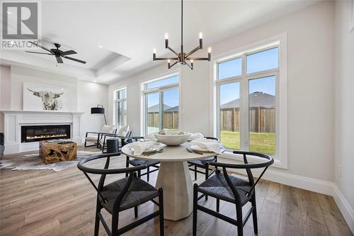 237 Nicholas Street, Sarnia, ON - Indoor Photo Showing Dining Room With Fireplace