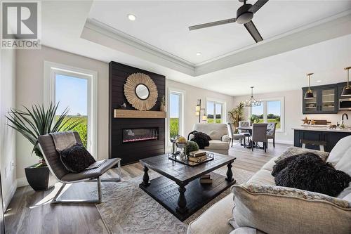 3904 Arie Court, Plympton-Wyoming, ON - Indoor Photo Showing Living Room With Fireplace