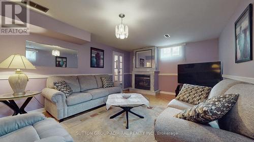 149 Sharpecroft Boulevard, Toronto, ON - Indoor Photo Showing Living Room With Fireplace