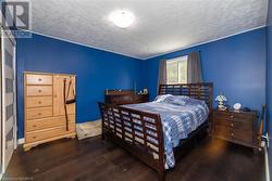 Bedroom featuring dark wood-type flooring - 