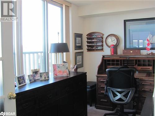 View of carpeted home office - 150 E Dunlop Street E Unit# 605, Barrie, ON 