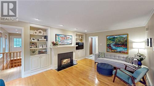 29 Holiday Drive, Rothesay, NB - Indoor Photo Showing Living Room With Fireplace