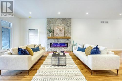 6755 Shaker Lane, Plympton-Wyoming, ON - Indoor Photo Showing Living Room With Fireplace