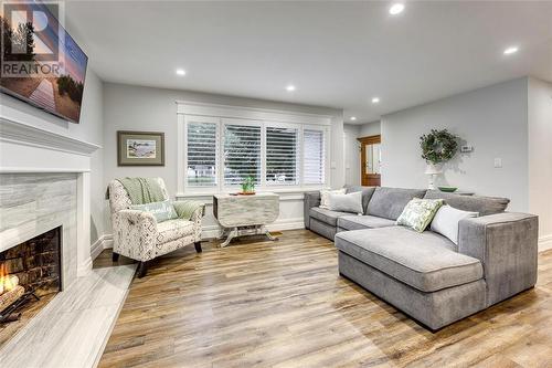 107 Monk Street, Point Edward, ON - Indoor Photo Showing Living Room With Fireplace