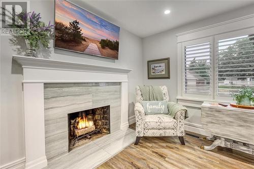 107 Monk Street, Point Edward, ON - Indoor Photo Showing Living Room With Fireplace