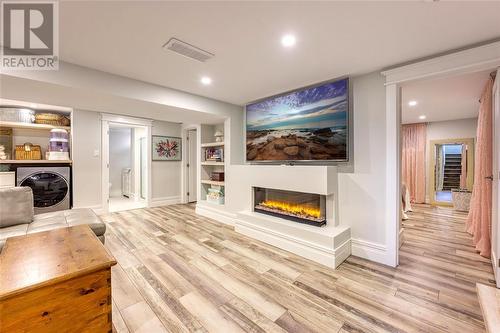 107 Monk Street, Point Edward, ON - Indoor Photo Showing Living Room With Fireplace