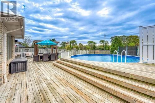 2715 Sandfield Crescent, Sarnia, ON - Outdoor With Above Ground Pool With Deck Patio Veranda