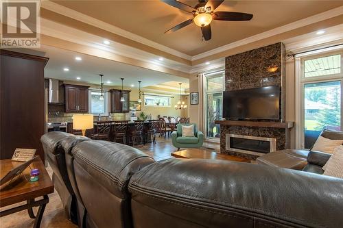 3849 Ferne Avenue, Plympton-Wyoming, ON - Indoor Photo Showing Living Room With Fireplace