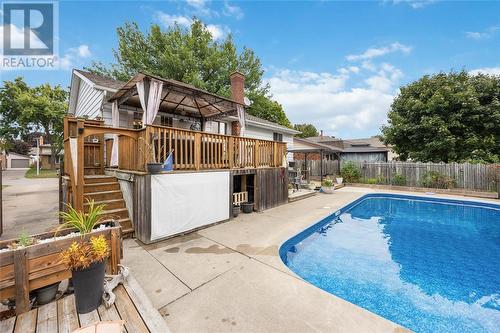 1039 Brimwood Crescent, Sarnia, ON - Outdoor With In Ground Pool With Deck Patio Veranda