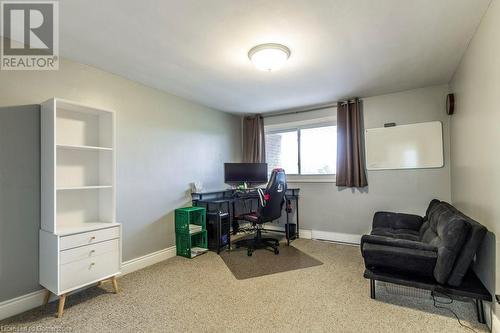 Office area featuring light colored carpet - 48 Windom Road Unit# E, Kitchener, ON 