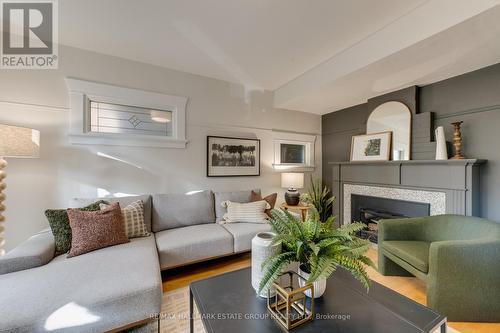 61 Westmount Avenue, Toronto, ON - Indoor Photo Showing Living Room With Fireplace