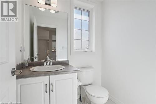 Bathroom with vanity and toilet - 21 White Star Lane, Grimsby, ON 