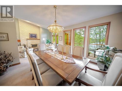 3023 Westside Road, Moyie, BC - Indoor Photo Showing Dining Room With Fireplace