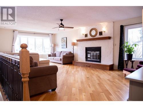 1382 Cypress Drive, Sparwood, BC - Indoor Photo Showing Living Room With Fireplace