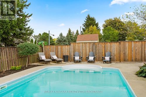 104 Whiteoak Crescent, Welland, ON - Outdoor With In Ground Pool With Deck Patio Veranda With Backyard