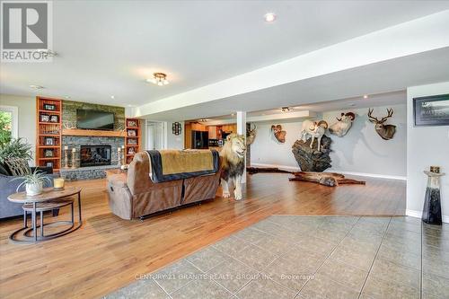 639 Brethour Road, Hastings Highlands, ON - Indoor Photo Showing Living Room With Fireplace