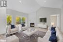 5 Oakwood Avenue, Tiny, ON  - Indoor Photo Showing Living Room With Fireplace 