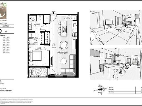 Drawing (sketch) - 604-Ph1-950 Av. Pierre-Dansereau, Terrebonne (Terrebonne), QC - Other