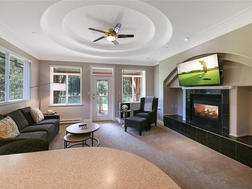 607/608 D-366 Clubhouse Dr, Courtenay, BC - Indoor Photo Showing Living Room With Fireplace