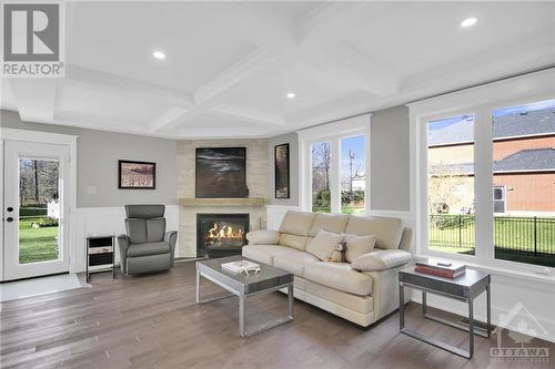 1598 Shauna Crescent, Ottawa, ON - Indoor Photo Showing Living Room With Fireplace